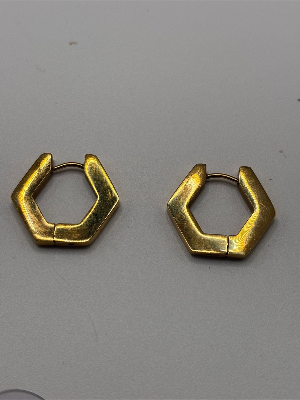 The Sak Gold Hexagon Hoop Earrings - Women Jewelry